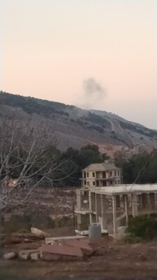 النشرة: غارة  من مسيّرة على طريق الدبشة - علي الطاهر في منطقة النبطية