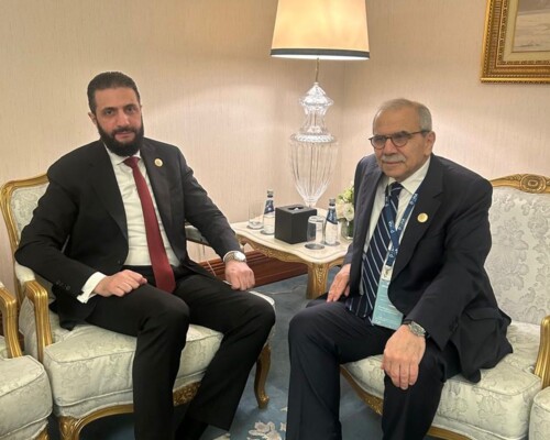 سلام التقى الشرع في الدوحة وبحثا سبل تطوير العلاقات الثنائية اللبنانية - السورية
