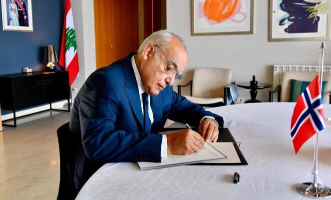 سلامة عزّى باسم عون بملك النرويج: عمل طوال عهده على ترسيخ قيم الانفتاح والتنوع