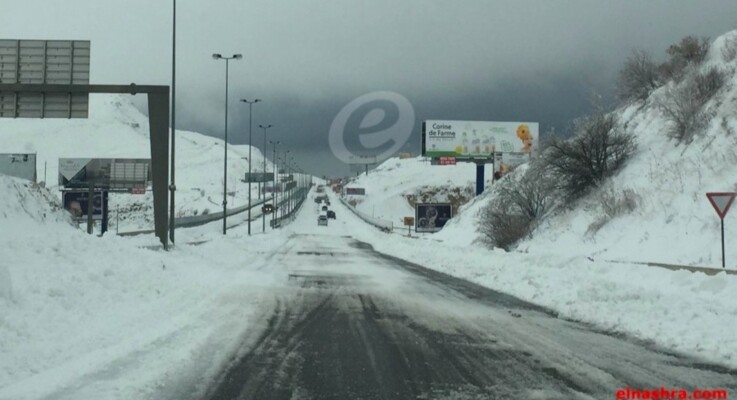 التحكم المروري: طريق ضهر البيدر سالكة أمام مركبات الدفع الرباعي أو المجهزة بسلاسل معدنية