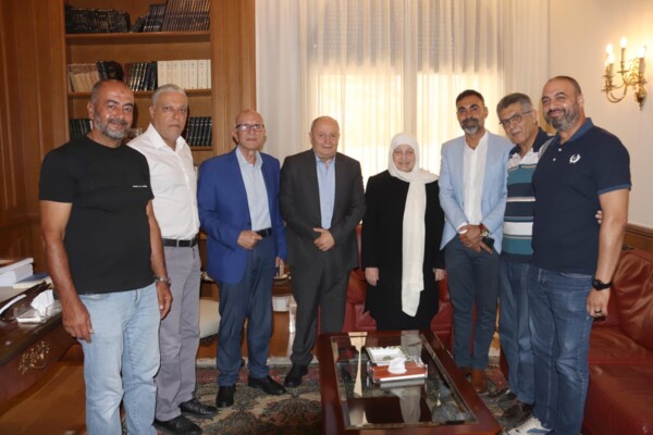بهية الحريري استقبلت بشارة الأسمر مع وفد من اتحاد الجنوب