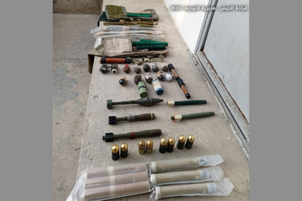 الجيش: توقيف 4 مواطنين في النبطية والصفير لارتكابهم جرائم مختلفة وضبط كمية كبيرة من الأسلحة