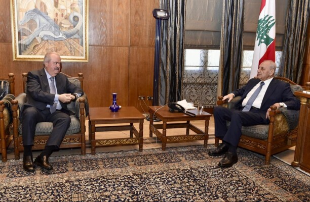 بري عرض الاوضاع العامة وقطاع الاتصالات مع الحاج وتابع الملف المالي مع جابر