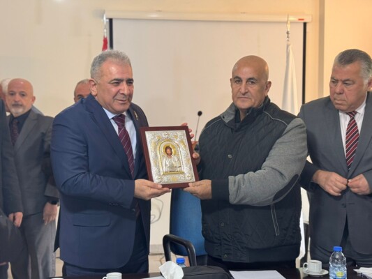 السفير الاسعد يزور بلدة العيشية على رأس وفد ويهنئ المجلس البلدي بمناسبة الاعياد المجيدة