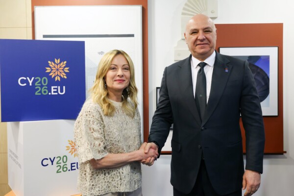 رئيس الجمهورية استهل لقاءاته في نيقوسيا باجتماع مع رئيسة وزراء إيطاليا