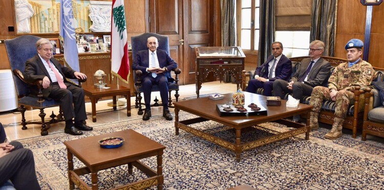 بري أكد لغوتيريس تمسّك لبنان بالقرار 1701: لإلزام إسرائيل بوقف عدوانها وتطبيق اتفاق تشرين 2024