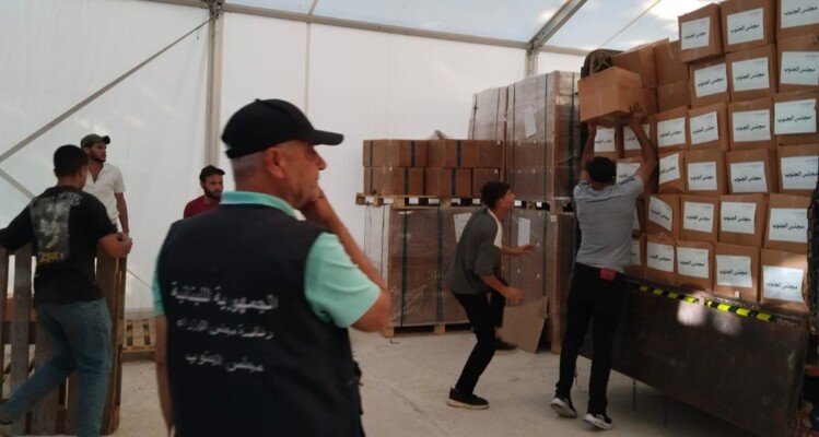مجلس الجنوب أرسل قافلة مساعدات إنسانية لوحدة إدارة الكوارث باتحاد بلديات قضاء صور
