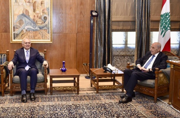 بري استقبل المنسق الخاص للامم المتحدة في لبنان وبحثا اخر التطورات والمستجدات الميدانية في الجنوب