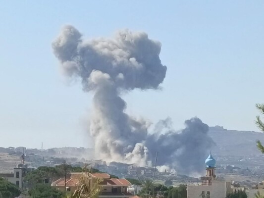 غارات اسرائيلية على مرتفعات سجد وتلة الصليب بالعيشية وكفرتبنيت في الجنوب وغارة أخرى استهدفت زلايا في البقاع الغربي