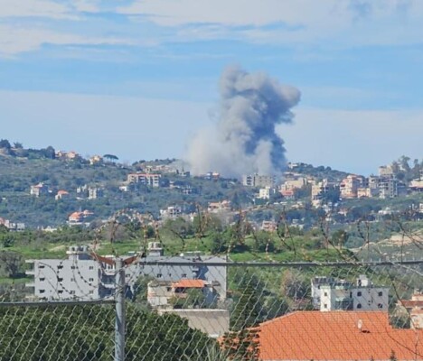 سلسلة غارات استهدفت بلدات عربصاليم وحومين الفوقا وعين قانا وتفاحتا