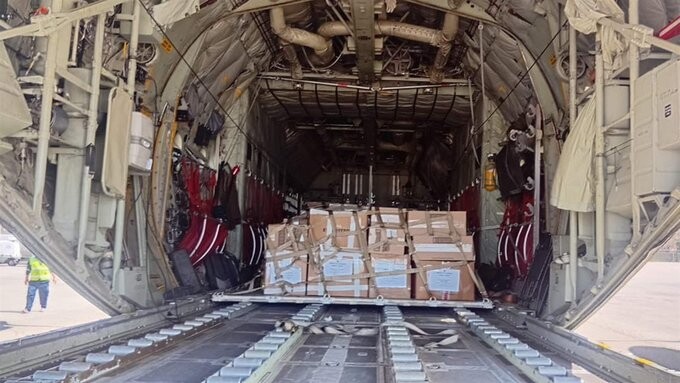 الهيئة العليا للاغاثة: مساعدات طبية واغاثية من اليونان زنة 7 طن و26 طنا من روسيا للدفاع المدني