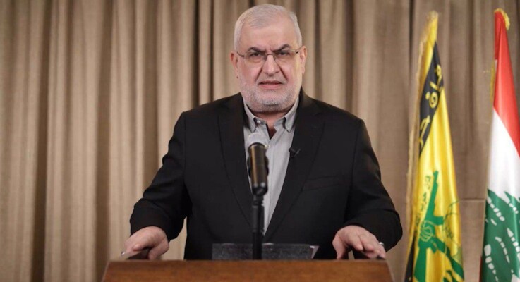 رعد: نضحي ونبذل ‏الدماء ثابتين على خيارنا المقاوم كي لا يستسهل العدو إمكانية إخضاع بلدنا