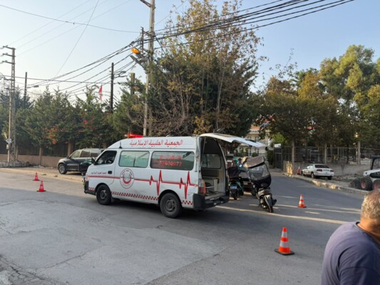 إصابة إثر حادث دراجة نارية عند حاجز عين الدلب