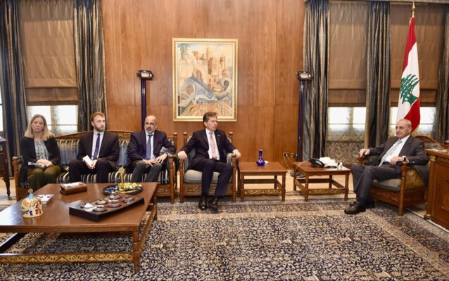 بري تابع تطورات الاوضاع وأزمة النازحين خلال استقباله وكيل الأمين العام للأمم المتحدة وسفير استراليا الجديد