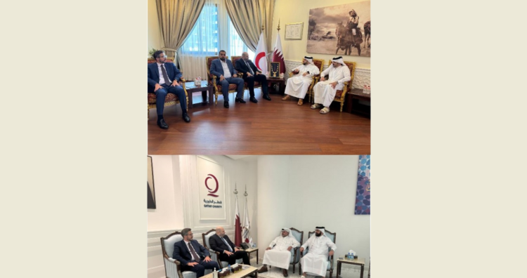ناصر الدين التقى الأمين العام للهلال الأحمر القطري بالدوحة واتفاق على مشروع لدعم مراكز رعاية صحية أولية