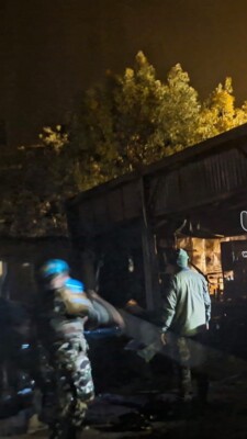 اندلاع حريق داخل مقر الكتيبة النيبالية لليونيفيل في ميس الجبل بعد استهدافه من قبل الجيش الاسرائيلي