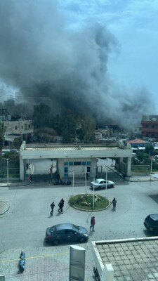 غارة إسرائيلية خامسة عنيفة استهدفت الجناح مقابل مستشفى بيروت الحكومي