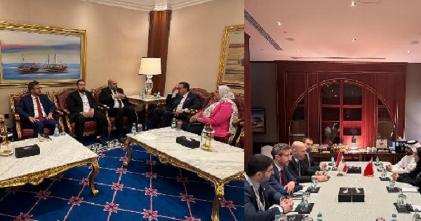 ناصر الدين التقى في قطر نظيرَيه من مصر والبحرين وبحث معهما في سبل تبادل الخبرات