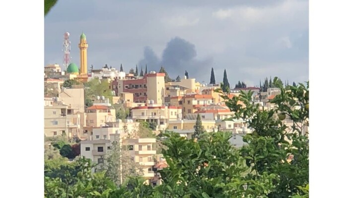 غارة اسرائيلية معادية استهدفت اطراف بلدة البازورية لجهة وادي جيلو