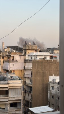 غارة إسرائيلية ثانية على المبنى المهدد في الباشورة بوسط بيروت