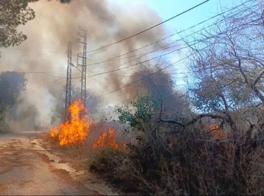 الجيش الإسرائيلي نفذ تفجيرا في زوطر الشرقية والمسيرات أشعلت حرائق في النبطية