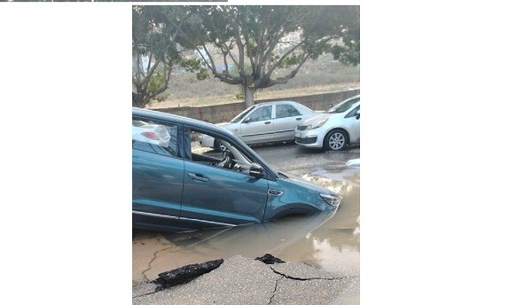 التحكم المروري: انهيار جزئي لطريق خلدة البحرية وتحويل السير الى الطرقات المجاورة