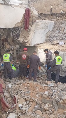 النشرة: الانتهاء من سحب اخر شهيدين في مجمع السيدة الزهراء صيدا