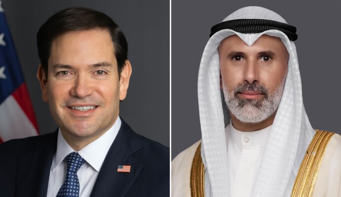 وزير خارجية الكويت ناقش مع نظيره الأميركي تطورات المنطقة وسبل تعزيز الأمن والاستقرار