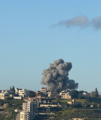 غارات استهدفت عربصاليم وحومين الفوقا وعين قانا وتفاحتا وطيردبا وكفررمان وقصف مدفعي على الخيام