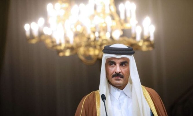 أمير قطر يبحث مع الرئيس الإيراني جهود خفض التصعيد