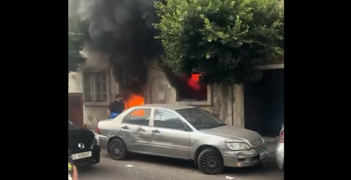 حريق داخل إحدى الشقق في مبنى في الطريق الجديدة- بيروت