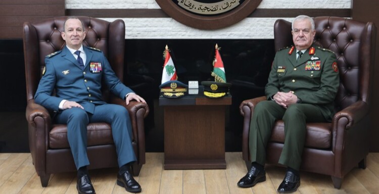 رئيس الأركان الأردني بحث مع قائد الجيش اللبناني بسبل التعاون وأكد استمرار بلاده بدعم الجيش