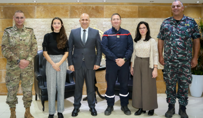 خريش تابع ووفدًا فرنسيًا مشروع دعم التجهيزات وتعزيز الجهوزية العملياتية