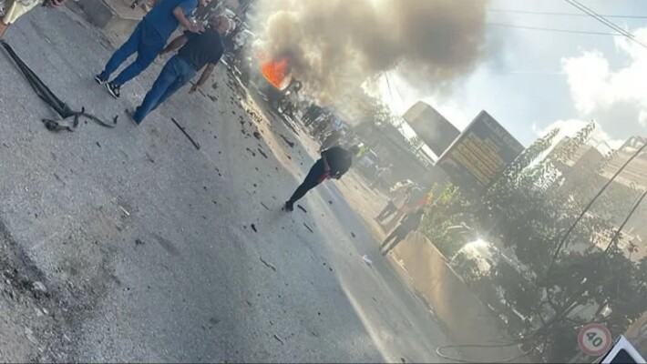 الطيران الحربي الإسرائيلي أغار مستهدفاً دراجة نارية في بلدة برج قلاوي ودراجة اخرى في بلدة كفرا