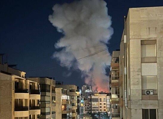غارة إسرائيلية عنيفة استهدفت مبنى في منطقة الجناح في بيروت