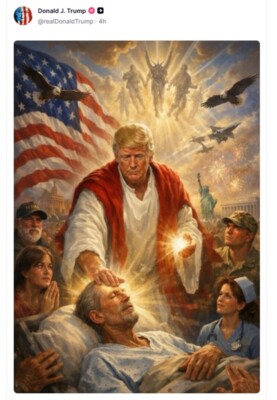 ترامب يحذف المنشور الذي شبه نفسه به بالمسيح من موقع "تروث سوشيال"