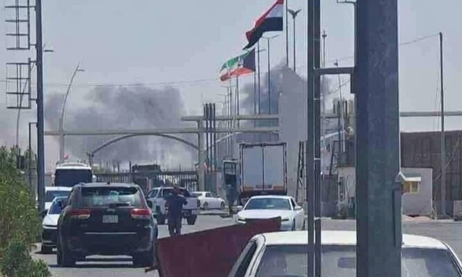 سلطات الكويت أغلقت منفذ العبدلي الحدودي مع العراق موقتًا بعد تعرضه للقصف