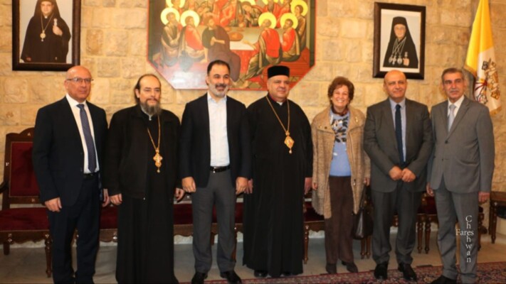 رئيس بلدية زحلة زار المطرانين إبراهيم ومعوض مهنئا بعيد الفصح