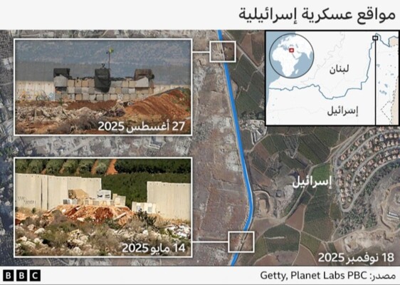 بي بي سي كشفت عن صور الأقمار الصناعية لمواقع الجيش الإسرائيلي في الجنوب: تمركز متوسط المدى ولا انسحاب قريب