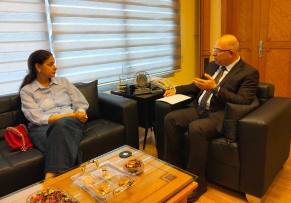 حيدر بحث مع بري وكلاوس وخواجة بتعزيز التعليم المهني وعمل الفلسطينيين وتسوية مخالفات الأفران