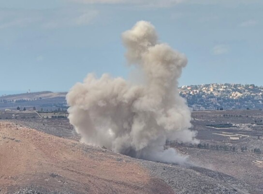 تفجير إسرائيلي في منطقة الزفاتة عند أطراف بلدة أرنون