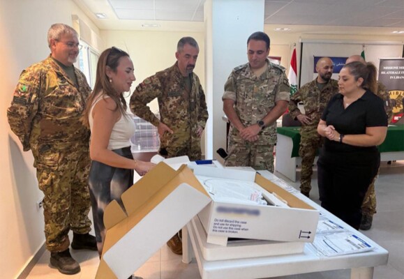 الجيش: تقديم معدات وتجهيزات طبية لمستشفى بشري بإطار التعاون بين "CIMIC" و"MIBIL"