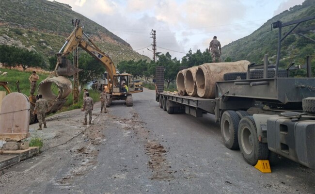 الجيش: فتحنا طريق الخردلي- النبطية بالكامل وجسر برج رحال جزئيًا ونعمل على إعادة تأهيل جسر طيرفلسيه