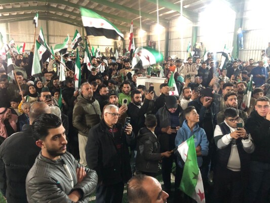 مهرجان خطابي في بلدة المرج- البقاع الغربي بمناسبة الذكرى الأولى لسقوط نظام الأسد
