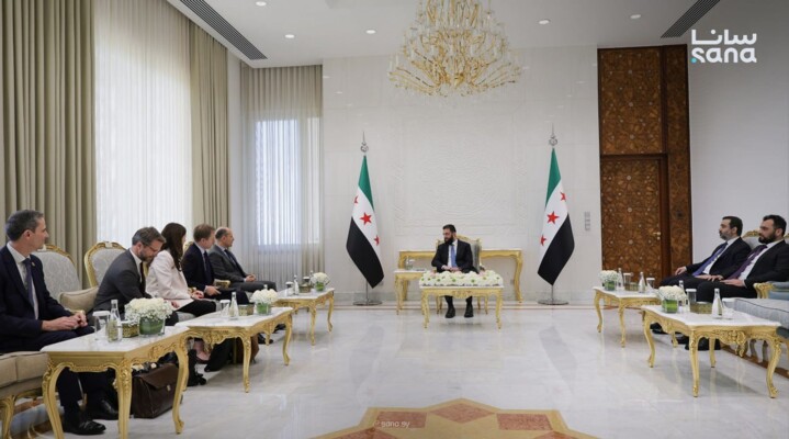 الشرع استقبل رئيس الأركان الخاص الفرنسي وبحث معه سُبل تعزيز التنسيق والتعاون بين سوريا وفرنسا