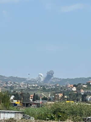 الطيران الحربي الاسرائيلي شن غارات استهدفت محيط بلدة مجدل سلم وتبنين وكفرا