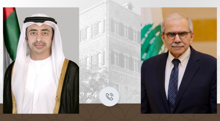 سلام اتصل بوزير خارجية الإمارات مستنكرًا الاعتداءات الإيرانية عليها: تهديد لأمن المنطقة واستقرارها