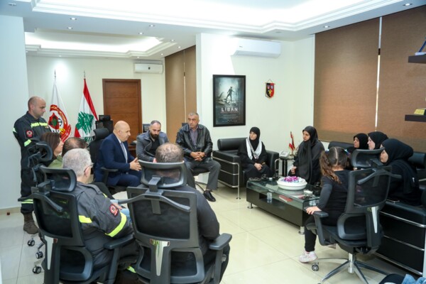 المدير العام للدفاع المدني استقبل عائلات شهداء الدفاع المدني