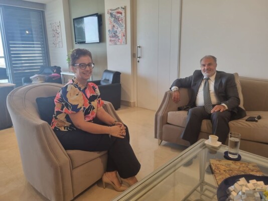 قيصر عبيد عرض للأوضاع العامة مع سفيرة قبرص في لبنان