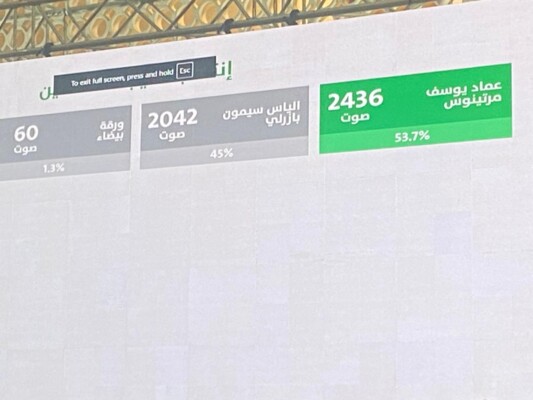 فوز عماد مرتينوس بمركز النقيب بانتخابات نقابة المحامين في بيروت